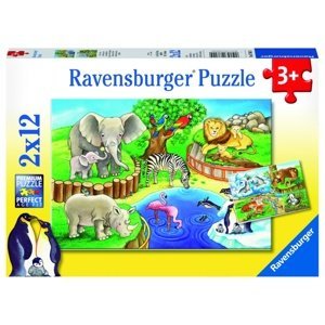 Ravensburger Zvířata v zoo 2x12 dílků