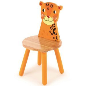 Tidlo dřevěná židle Animal leopard
