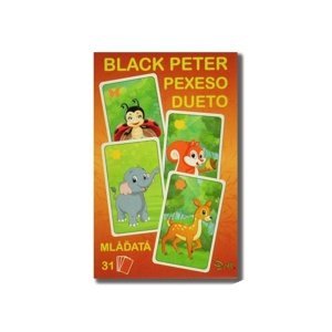 Černý Petr/Pexeso/Dueto mláďata 3v1 7x10,5x1,5cm 31ks v krabičce