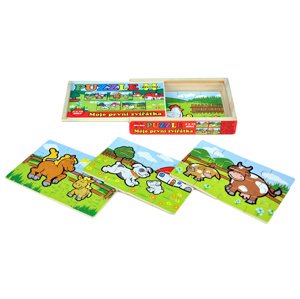 Teddies Puzzle dřevěné Moje první zvířátka