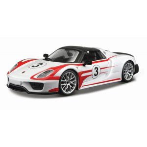 Bburago Race Porsche 918 Weissach bílá 1:24