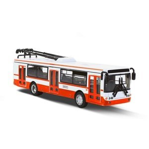 Rappa Trolejbus český kovový červený 16cm na zpětný chod