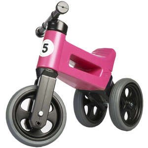 Teddies Funny Wheels Sport 2v1 růžové s gumovými koly