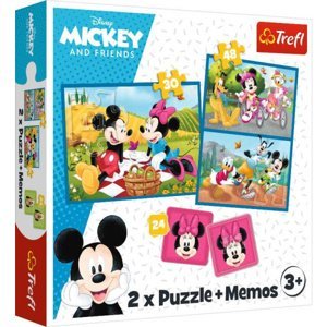 Puzzle 2v1 + poznámky Mickey and Friends 93344 Trefl