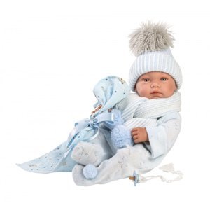 NEW BORN CHLAPEČEK - realistická panenka miminko s celovinylovým tělem - 43 cm