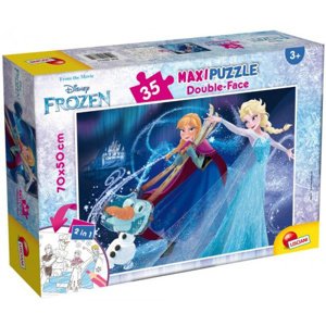 Oboustranné puzzle Maxi 35 dílků Frozen. Zmrazené 66711 LISCIANI