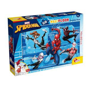 Oboustranné podlahové puzzle Maxi Floor 108 dílků Marvel Spiderman 99764 LISCIANI