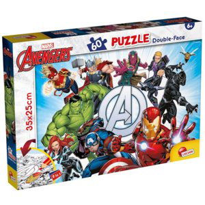 Oboustranné podlahové puzzle M-Plus 60 dílků Marvel Avengers 99658 LISCIANI