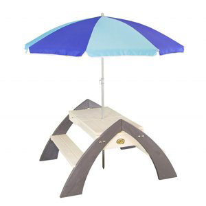 Dřevěný piknikový stůl Delta s deštníkem