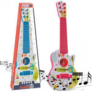 Dětská akustická kytara WOOPIE, růžová, 55 cm