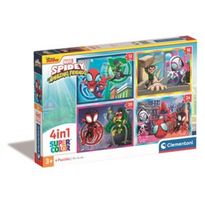 Clementoni Puzzle 4v1 SuperColor Spidey a jeho úžasný přítel 21528