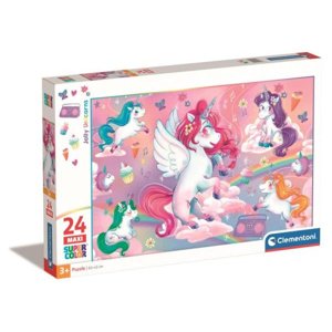 Clementoni Puzzle 24 dílků Maxi SuperColor Jolly Unicorns 28525