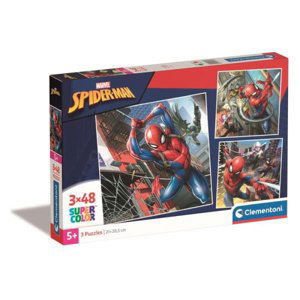 Clementoni Puzzle 3x48 ks SuperColor čtvercový Marvel Spiderman 25316