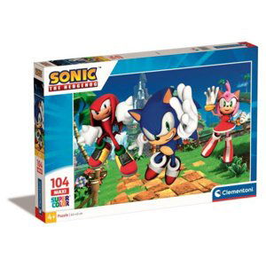 Clementoni Puzzle 104 dílků Maxi SuperColor Sonic 25764