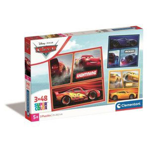 Clementoni Puzzle 3x48 ks SuperColor čtverec Cars Cars 25305