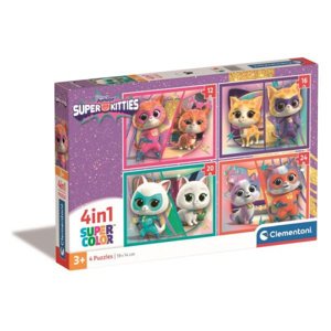 Clementoni Puzzle 4v1 Super Kitties 21531