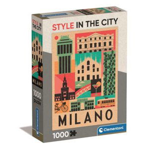 Clementoni Puzzle 1000 dílků Kompaktní styl do města. Milán Milán 39842