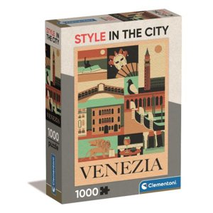 Clementoni Puzzle 1000 dílků Kompaktní styl do města. Venezia Benátky 39846