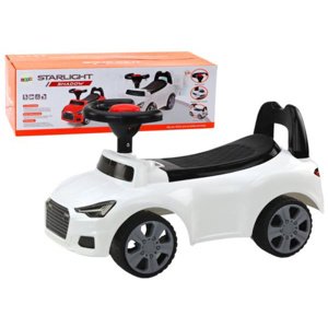 Odrážedlo auto s opěradlem - úložný box + klakson White