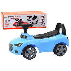 Odrážedlo auto s opěradlem - úložný box + klakson Blue