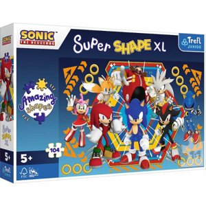 Puzzle 104 dílků XL Super Shape - Sonic's World. Sonic the Hedgehog 50032 Trefl