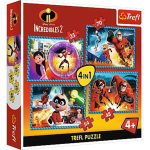 Puzzle 4v1 Incredibles family 34306 TREFL