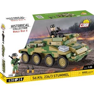 COBI 2288 Historická sbírka WWII Sd.Kfz. 234/3 Stummel - německý těžký obrněný automobil, 438 kostek