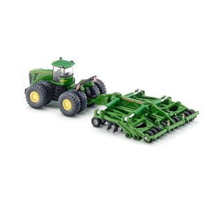 SIKU Farmer - Traktor John Deere 9630 s bránami  Amazone Cen
