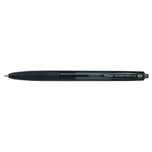 PILOT SuperGrip-G M, kuličkové pero, stiskací černé