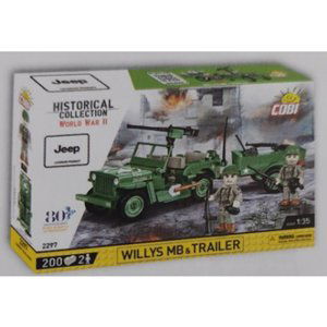 Jeep Willys MB s přívěsem, 1:35, 200 k, 2 f