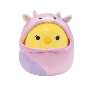 Plyšový mazlíček Squishmallows Kuře v kostýmu krávy - Triston, 30 cm