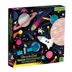 Mudpuppy Svítící puzzle - Vesmír (500 ks)