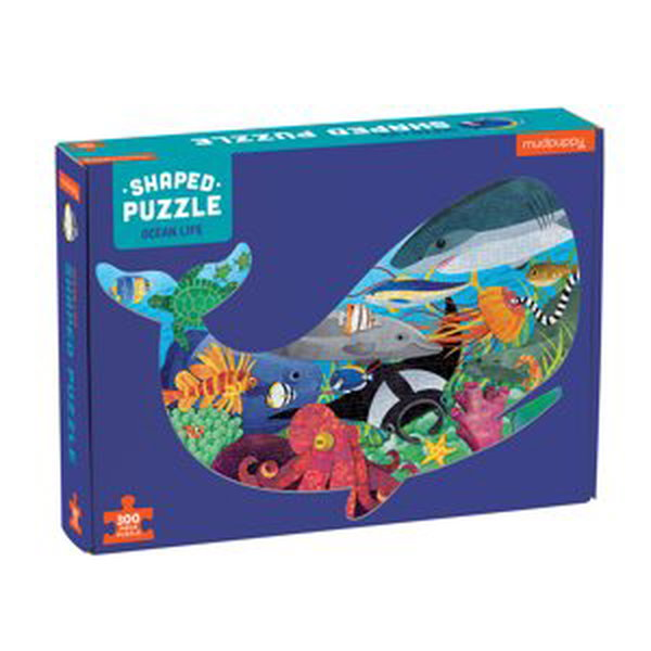 Mudpuppy Tvarované puzzle - Život v oceánu (300 ks)