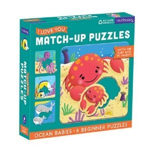 Mudpuppy Match-Up Puzzle - Mláďata z oceánu (12 ks)