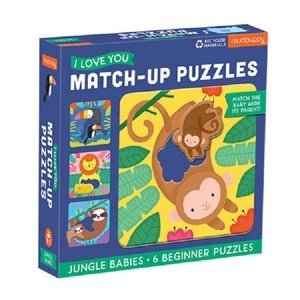 Mudpuppy Match-Up Puzzle - Mláďata z džugle