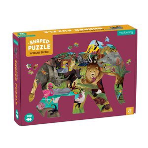 Mudpuppy Tvarované puzzle - Africké safari (300 ks)