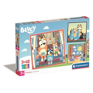 Clementoni - Puzzle 3x48 Square Bluey