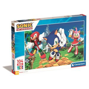 Clementoni - Puzzle 104 maxi Sonic