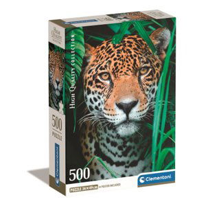 Clementoni - Puzzle 500Jaguar v džungli Compact