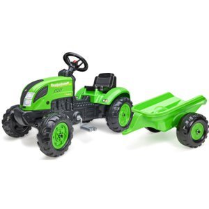 FALK Šlapací traktor 2057L Country Farmer s přívěsem - zelený