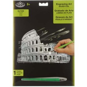 Škrábací obrázek stříbrný Koloseum
