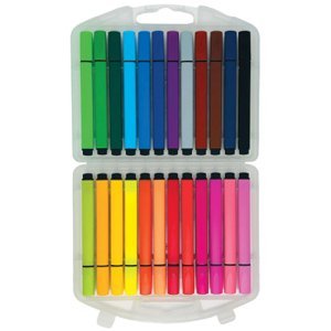 CreaFun - Fixy omyvatelné - trojhranné 24 barev