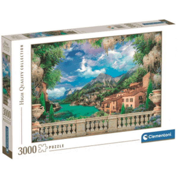 Clementoni - Puzzle 3000 Rozkvetlá terasa u jezera
