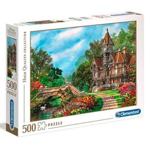 Clementoni - Puzzle 500 Old waterway cottage