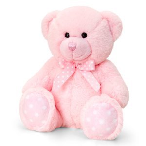 KEEL SN0777 Medvěd Baby Spotty růžový 25 cm