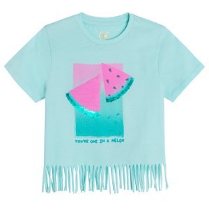COOL CLUB - Dívčí tričko s krátkým rukávem TYRKYSOVÁ vel.110