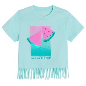 COOL CLUB - Dívčí tričko s krátkým rukávem TYRKYSOVÁ vel.92