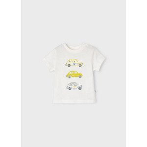 Tričko s krátkým rukávem CARS bílé Mayoral velikost: 68 (6 měsíců)