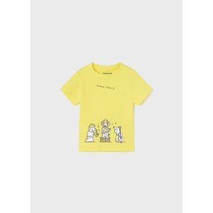 Tričko s krátkým rukávem DOGS žluté BABY Mayoral velikost: 68 (6 měsíců)