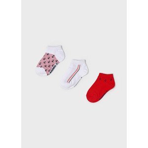 3 pack nízkých ponožek MARINO červené MINI Mayoral velikost: 8 (EU 32-35)